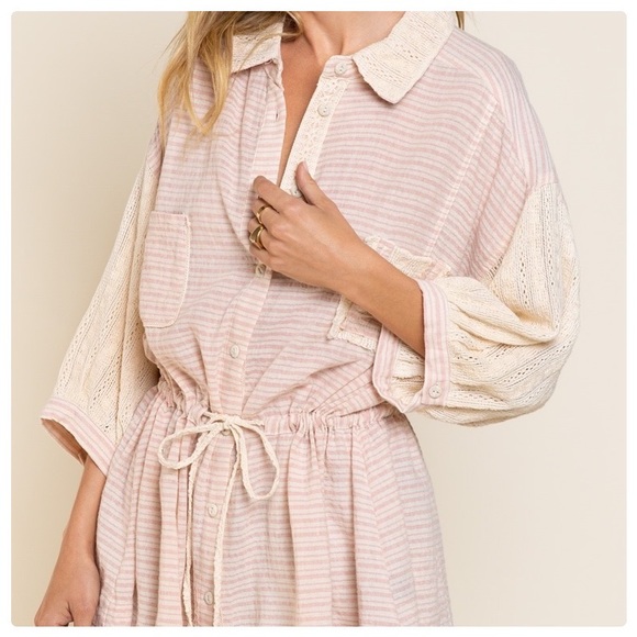 POL All Year Oversized Woven Tunic Top - Picture 7 of 14